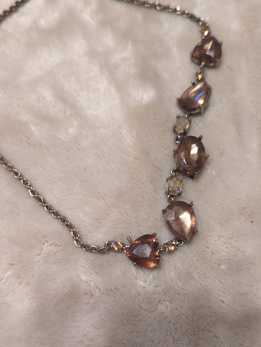 Elegant Champagne Crystal Teardrop Necklace - Women Jewelry